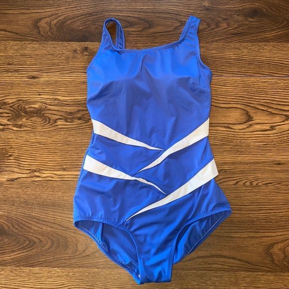 Jodee One Piece Swimsuit Size 14 Scoop Back Tank Style - Picture 2 of 7